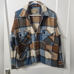 Vintage Mackinaw Woolens Traverse Bay woolen co, cruiser zip up shirt jacket sz